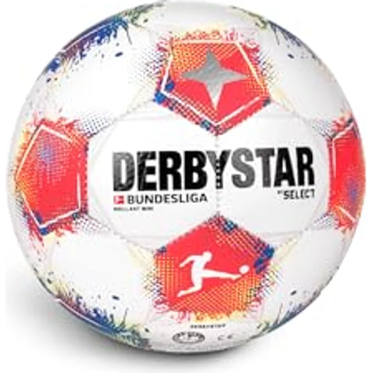 Derbystar Bundesliga Brillant Mini v25, Miniball maschinengenäht mit Naturlatex-Blase, offizielles Bundesliga Lizenzprodukt – Bild 3