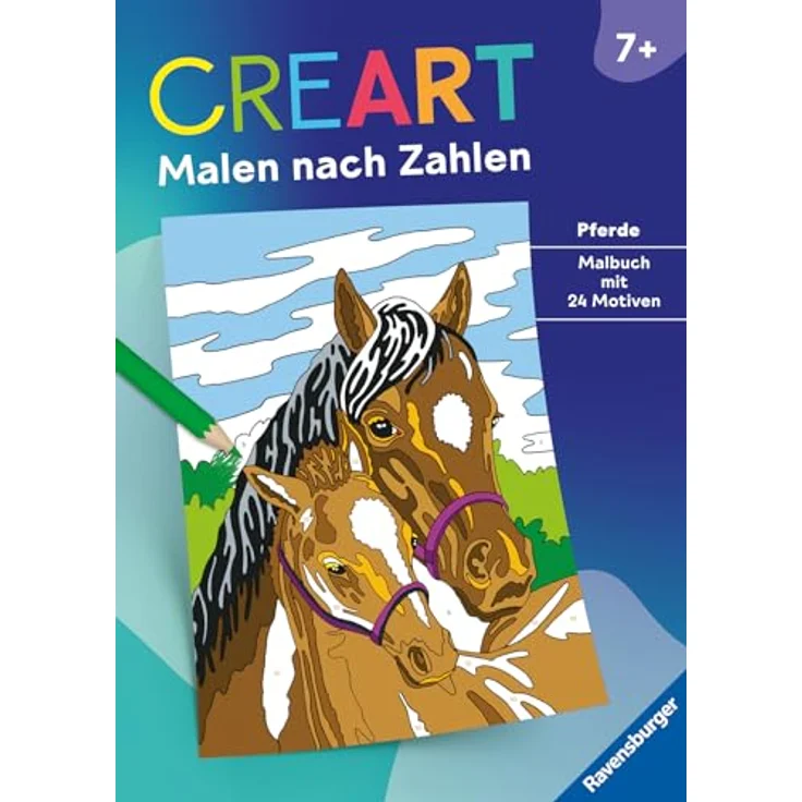 Ravensburger Verlag GmbH Malen nach Zahlen CreArt - Malen nach Zahlen - Pferde, altersgerechte Motive, nummerierte Ausmalfelder, zarte Zahlen und handelsübliche Farbpalette – Bild 3