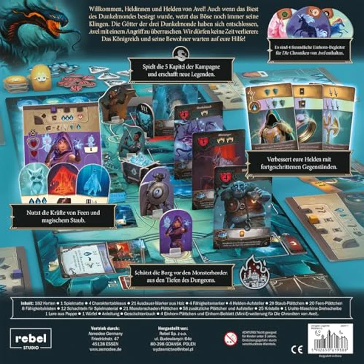 Rebel REDUN01DE Spiel, kooperatives Deckbuilding-Spiel im Avel Universum, 4 Charaktere, Holokarten.destroyAllWindows.da(productId); – Bild 4