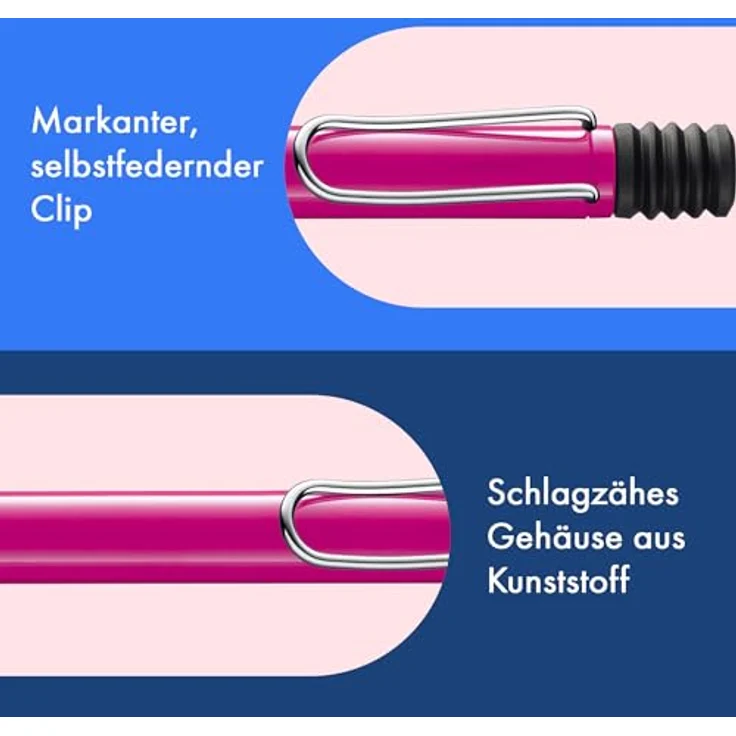 LAMY Füllfederhalter Kugelschreiber safari pink Schreibfarbe blau – Bild 5