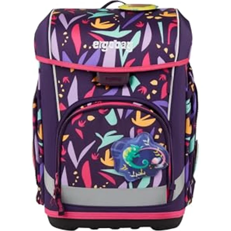 ergobag cubo Light Set, ergonomischer Schulranzen 6-teilig, extra leicht 860 g, mit Klettie-Set und Reflektoren, aus 100% recycelten PET-Flaschen – Bild 3