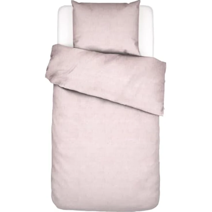 ESSENZA Bettwäsche Jule Woodrose, 135x200 + 1x 80x80 cm, 100% GOTS-zertifizierte Bio-Baumwolle, atmungsaktiv und hautfreundlich, uni Woodrose – Bild 1