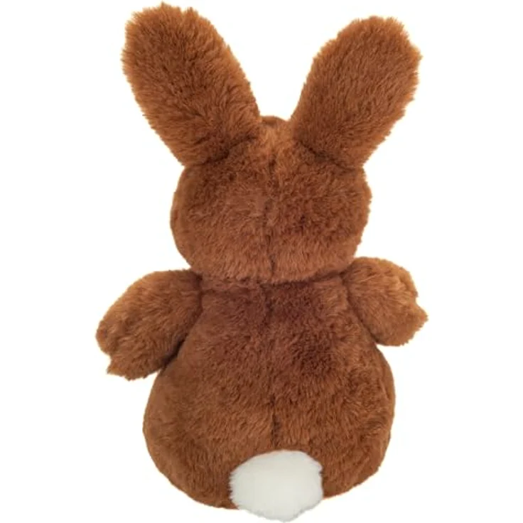 Teddy Hermann Hase Luna, Plüschtier aus dunkelbraunem Plüsch, 20 cm groß mit langen Ohren – Bild 3