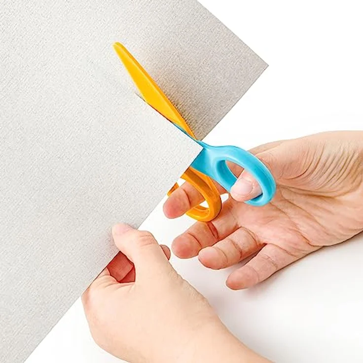 STAEDTLER Sicherheitsschere Noris junior, für Kleinkinder, abgerundete Ecken, 10cm lang, Rechtshänder-Modell, Haare und Stoff können nicht geschnitten werden, 965 40 BK – Bild 5