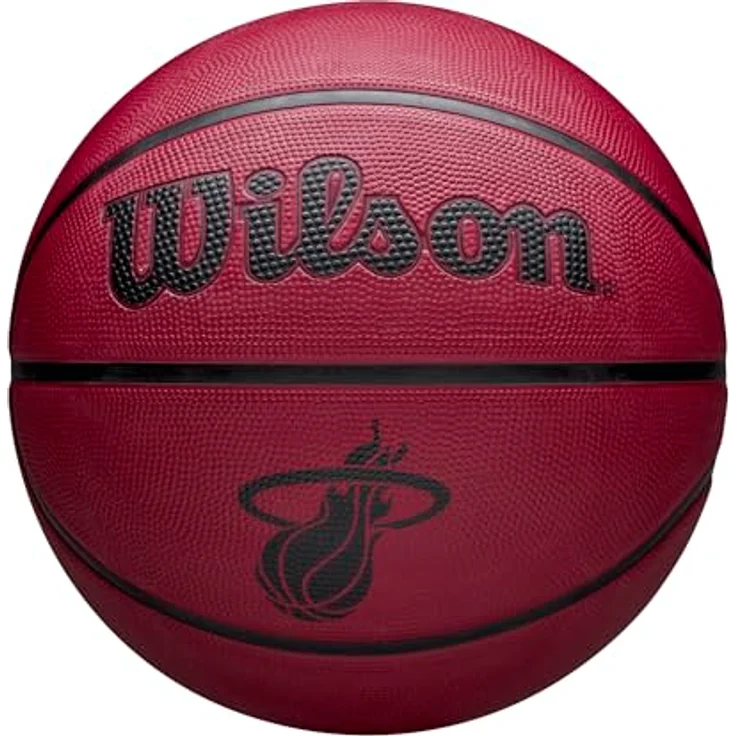 Wilson NBA Team Tribute Solid Basketball, drei Schichten Karkassendesign, Miami Heat – Bild 1