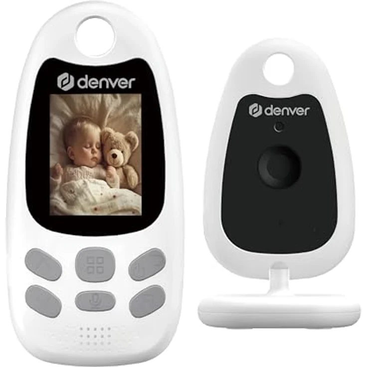 Denver BC-250 Babycam mit Monitor 2,4 GHz White - Kabellose 2,4-GHz-Kamera mit Nachtsicht und bidirektionaler Audiokommunikation – Bild 1