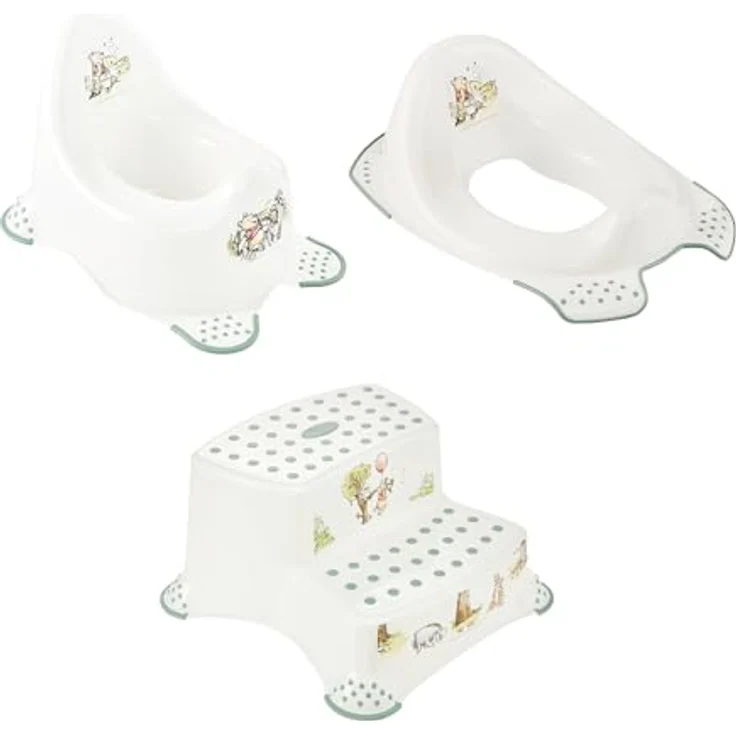 keeeper Töpfchen Winnie, 3-tlg. Kinderpflege-Set in Weiß - Babytopf, Toilettensitz und Tritthocker mit Anti-Rutsch-System – Bild 1