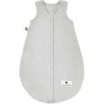 Julius Zöllner Musselin Sommerschlafsack grau, Größe 80 | aus weicher Musselin Baumwolle, sicher und schadstoffgepüft, ideal für warme Sommernächte