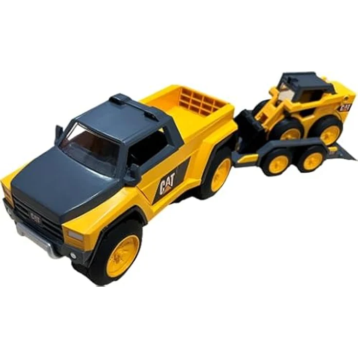Polesie CAT Workforce Skid Steer & Pickup Crew Set, 15-teiliges Spielzeugauto mit beweglichen Figuren und Werkzeugen – Bild 4