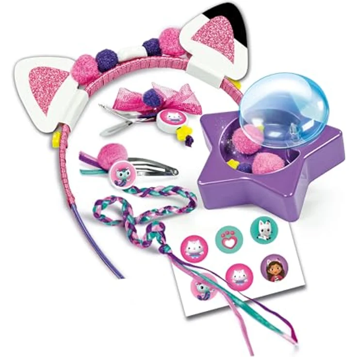 Clementoni Gabby's Dollhouse Hair Accessories Set - Kostümzubehör für Mädchen ab 6 Jahre, Haar-Accessoires Spiel, inspiriert von der Netflix-Serie - 18800 – Bild 2