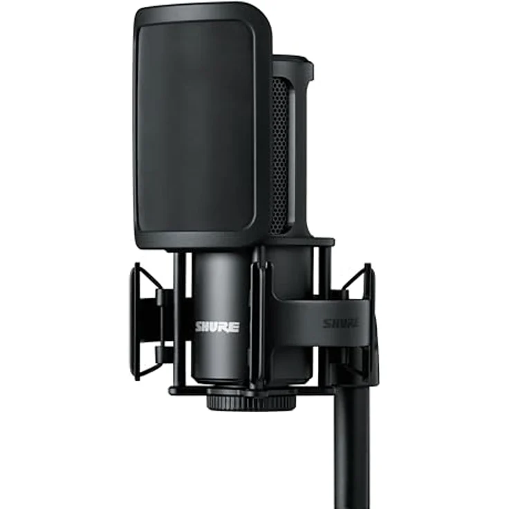 Shure SM4 Studio Recording Mikrofon, XLR Heimstudio Kondensator Mikrofon - Mix-Ready Audio, Interference Shielding Technologie - robuste Metallbauweise (SM4-K-KIT) – Bild 1