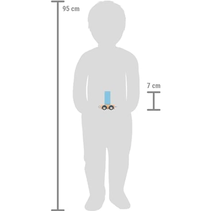 Small Foot Spielzeug-Zug Buchstabenzug Polar I, hellblau, aus hochwertigem Holz, mit Metallachsen, fördert die sprachliche Entwicklung, Made in Germany – Bild 2