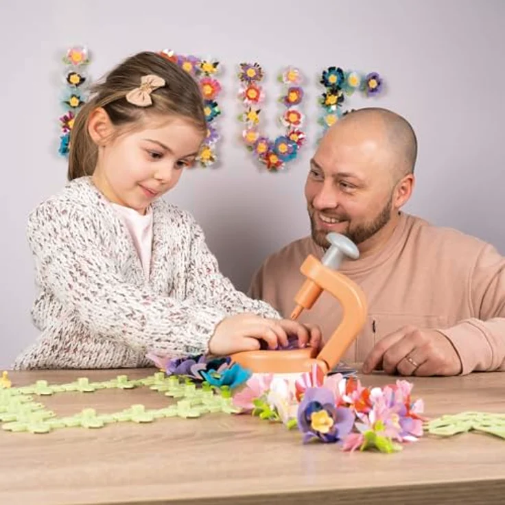 Smoby Crea Flower Deko Set, Kreativset mit Blumenpresse, 200 Zubehörteile, Made in Europe, geeignet für Kinder ab 5 Jahren – Bild 6