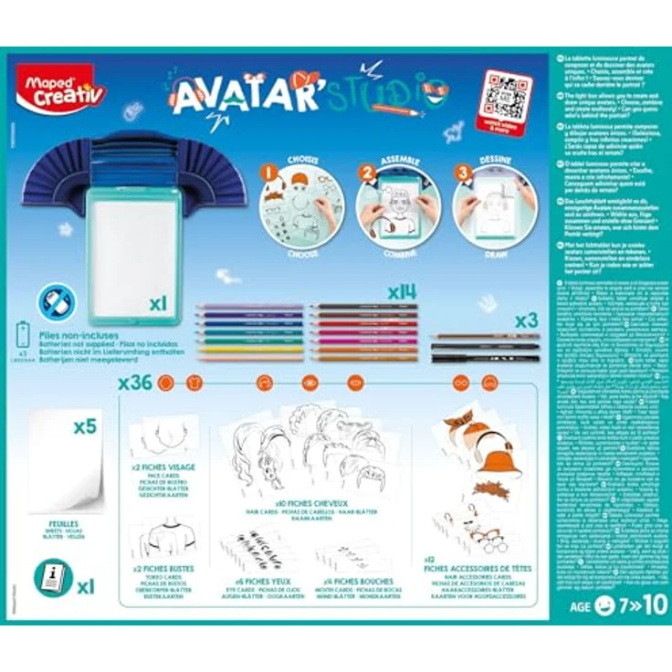Maped Creativ Zeichenprojektor Avatar Studio, Malvorlagenprojektor in Blau/Türkis – Bild 4