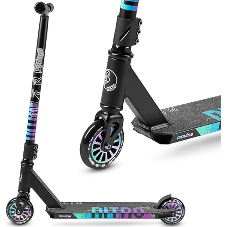 Movino Nitro Stunt Scooter für Kinder, leicht 3,2kg, ABEC-9 Lager, Y-BAR aus Stahl, optimal für Einsteiger im Skatepark – Bild 1