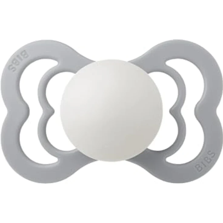 BIBS Supreme Schnuller 2er-Pack, BPA-frei, Symmetrischer Nippel. Silikon, Größe 2 (6-18 Monate), Sage / Cloud Night – Bild 6