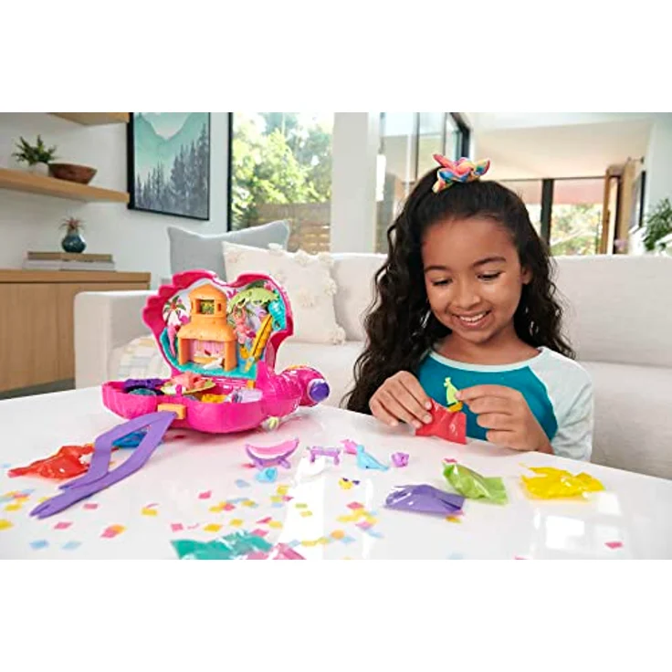 Polly Pocket HJN76 Flamingo-Party, großes Spielset mit 26 Überraschungen, Pop + Swap-Funktion – Bild 2