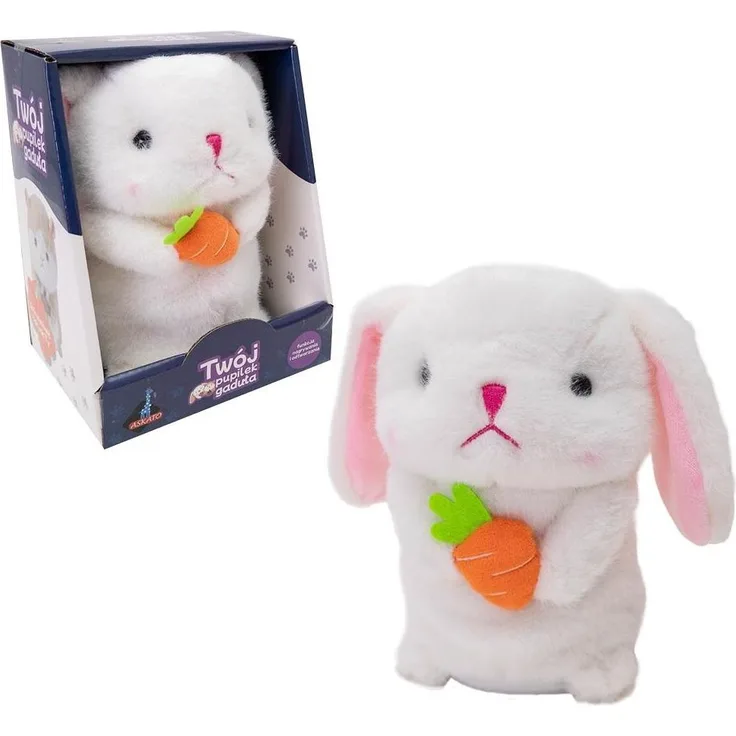 askato Ihr Lieblingssprecher Kaninchen, plüschiger Wiederholungsfreund mit Sprachwiedergabe, geeignet für Kinder ab 3 Jahren