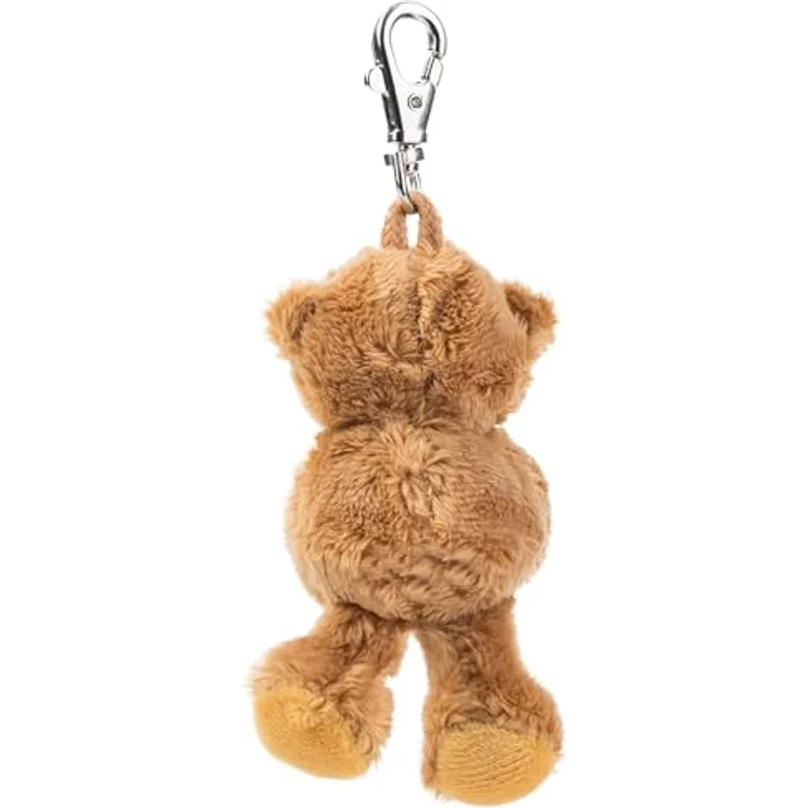 OEM Teddy Schleuderhaken, Hartbraun, 8-12 cm, Plüsch-Anhänger mit Karabiner, ideal als Glücksbringer oder Accessoire – Bild 3