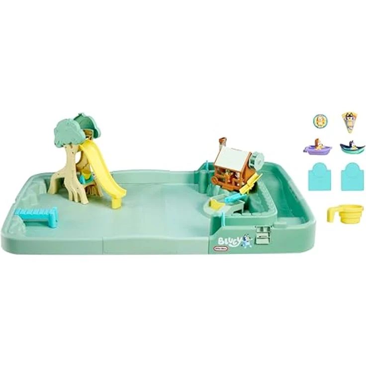 Blueys Bluey Figur Am Teich Des Wildniscamps, interaktives Spielset mit Wasserpool, Grün, One Size – Bild 2