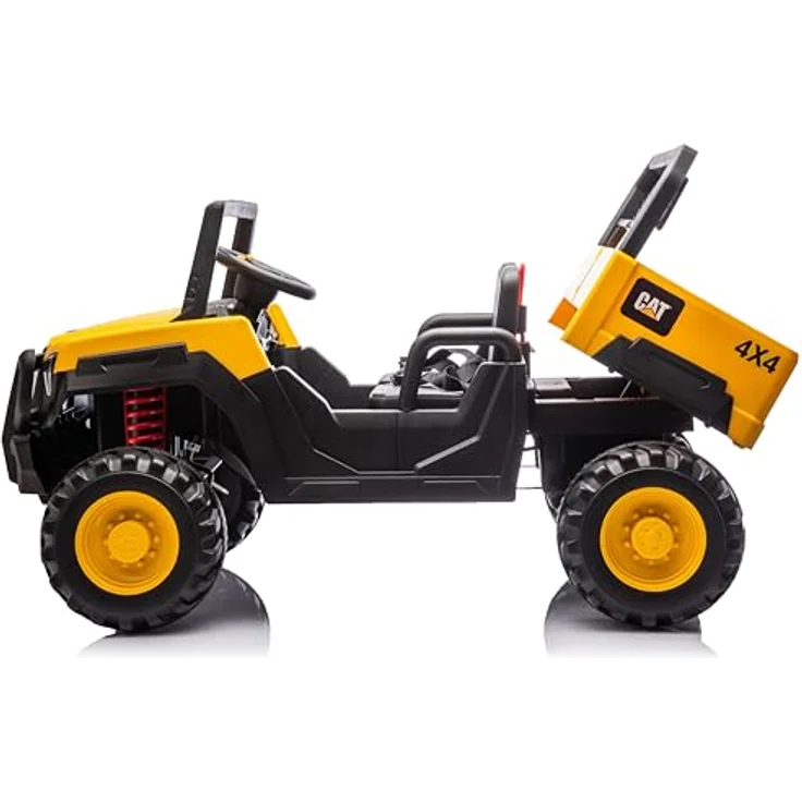 Sun Baby CAT Elektro Kinderauto Offroad Geländewagen Zweisitzer 12V 10Ah, gelb, mit MP3-Player und Fernbedienung – Bild 3
