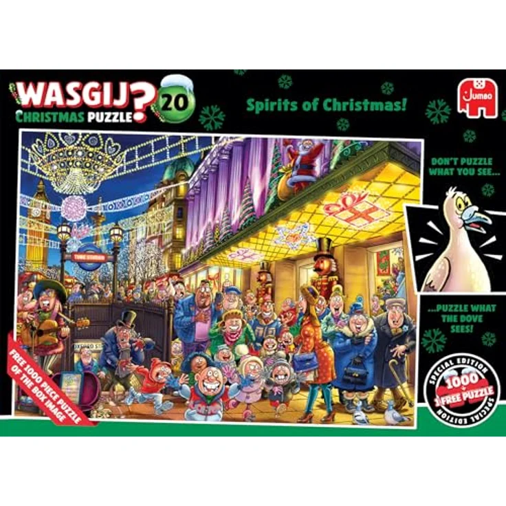 Jumbo Wasgij Christmas 20 - Die Geister der Weihnacht! - 2x1000 Teile Puzzle, klassisches Motiv – Bild 2
