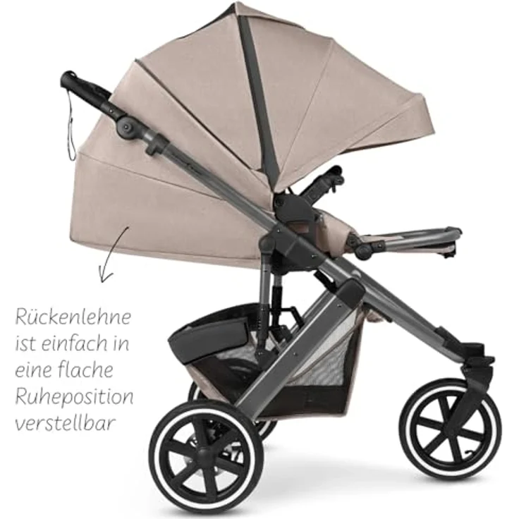 ABC Design Sportbuggy Salsa 5 Run, Kinderwagen mit Luftreifen und 5-Punkt-Gurtsystem, Camel – Bild 9