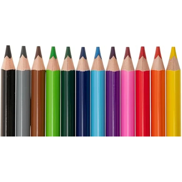 Betzold Buntstift 144 dicke Dreikantstifte, 17,5 cm lang, robuste Mine, in umweltfreundlicher Holzbox für Kinder – Bild 6