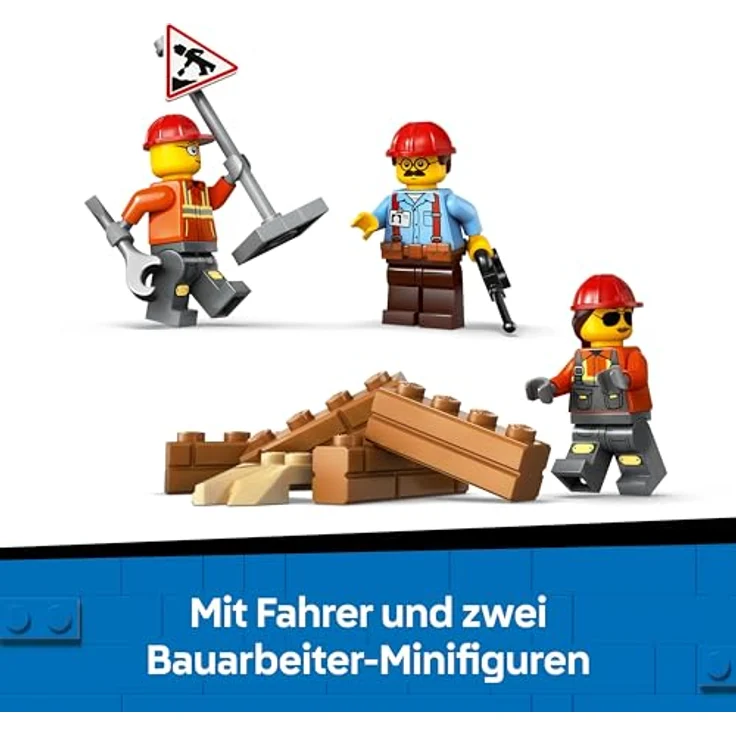 LEGO City 60466 Gelber Bulldozer, 682-teiliges Bauspielzeug für Kinder ab 8 Jahren mit beweglichem Räumschild, 24 cm lang – Bild 8