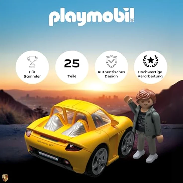 PLAYMOBIL Porsche Carrera GT, Modellauto mit Fahrer-Figur für Erwachsene & Kinder, detailgetreues Design, 71859 – Bild 2