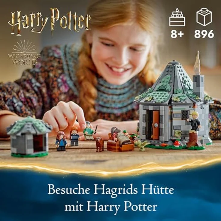 LEGO Harry Potter Hagrids Hütte: EIN unerwarteter Besuch Set mit 5 Mini-Figuren und 2 Tierfiguren, Geschenk für 8-jährige Mädchen, Jungs und Kinder, magisches Abenteuer-Spielzeug 76428 – Bild 2