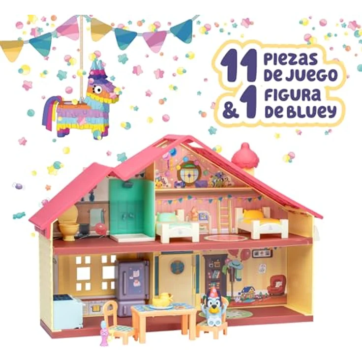Famosa WIP BLY76010, Puppenhaus Bluey Celebration Home mit 11 Möbelstücken und festlicher Bluey-Figur, Multicolored, Talla unica – Bild 3