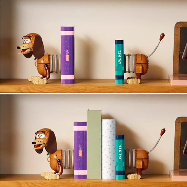 LEGO ǀ Disney and Pixar Toy Story: Slinky-Buchstützen, Dekoration für Bücherregal mit beweglichem Dackel, inkl. Woody Minifigur, 43301 – Bild 3