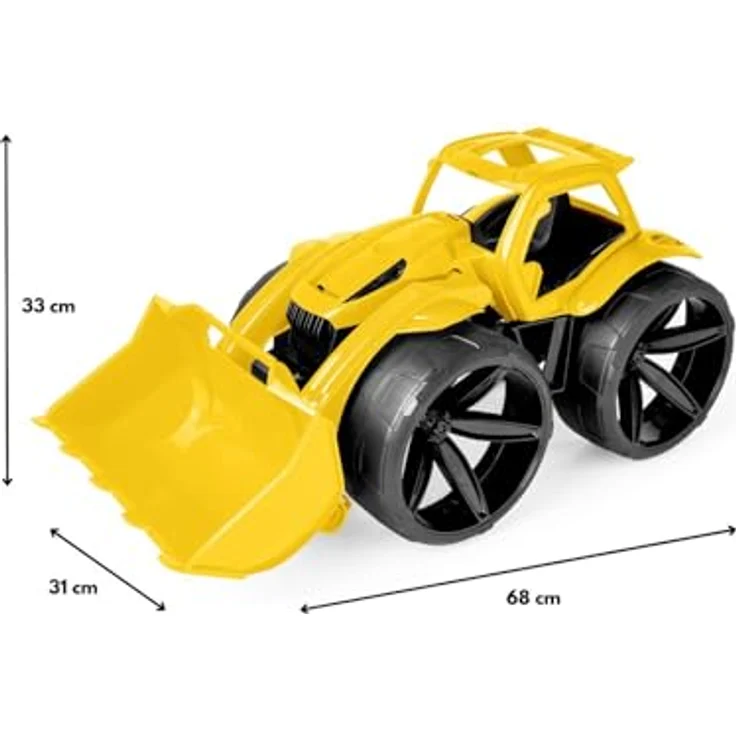 Wader 64530 Maximus Traktor, gelb mit extra breiten Reifen, Größe ca. 68 cm, für Kinder ab 12 Monaten, fördert Kreativität und motorische Fähigkeiten – Bild 5