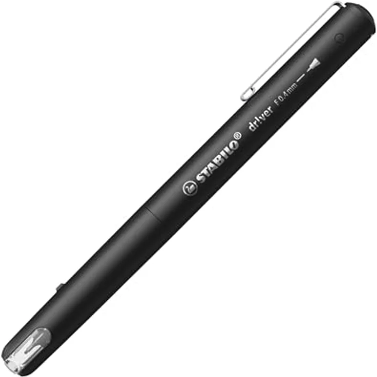 STABILO dr!ver Fineliner-Set, 4er Set in schwarz, rot, blau und grün, 0,4 mm Strichstärke, gefederte Spitze, gummierter Griff, biobasierter Kunststoff – Bild 2