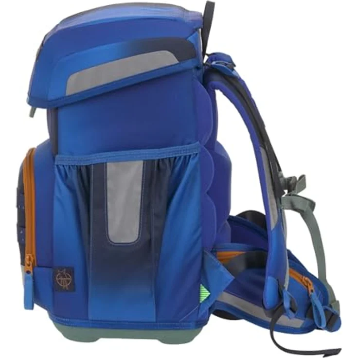 LÄSSIG Schulranzen Set Light Unique, 7-teilig mit Regenhülle, großes Hauptfach, gepolsterte Träger, robuster Materialmix, Space Blue – Bild 3