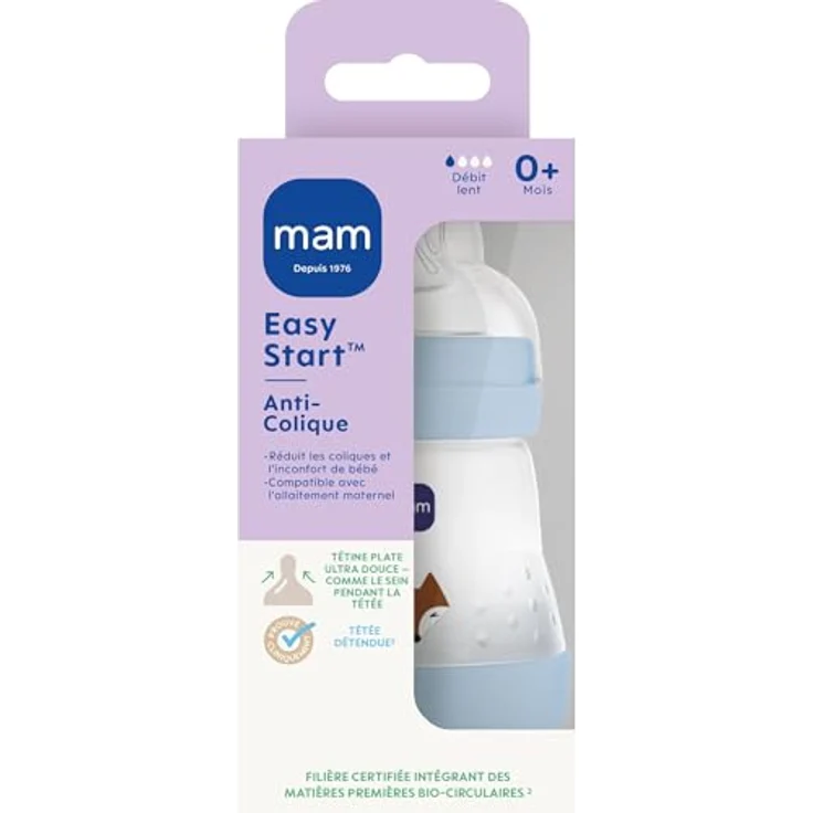 MAM Easy Start/Anti-Colic Flasche, 160 ml, Ozean, Sauger Durchfluss 1, BPA-frei, selbststerilisierend – Bild 3