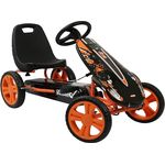 Hauck Gokart & Tretauto Speedster, verstellbarer Schalensitz für 4-8 Jahre, orange, max. 50 kg Belastbarkeit, große Räder für jedes Gelände