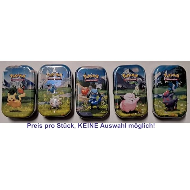 AMIGO POK ME02.5 Mini-Tin Sammelbox, Kompakte Metalldose mit 2 Boosterpacks, 5 Designs zur Auswahl – Bild 2