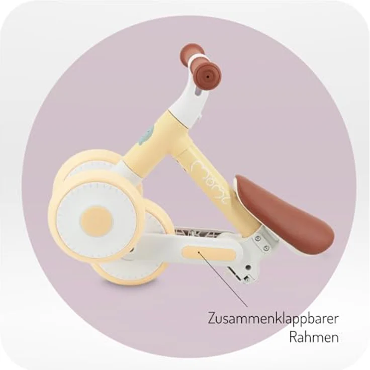 MoMi Laufrad Dex 6 Zoll, Klappbares Laufrad mit 2-facher Höhenverstellung, für Kinder 12-36 Monate, max. Belastbarkeit 20 kg – Bild 6