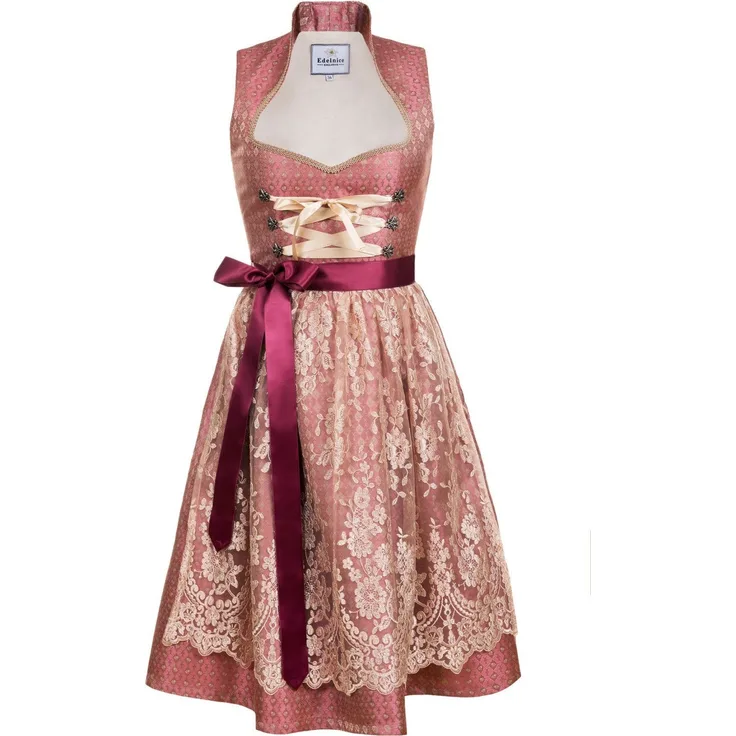 Edelnice Dirndl Diana, Prinzessinnen Dirndl in gold und rosa
