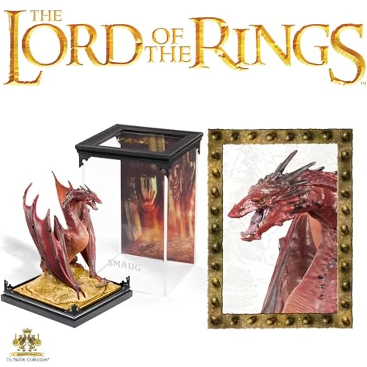 Noble Collection Herr der Ringe Diorama Figure Smaug, 17 cm, PVC-Figur – Bild 5