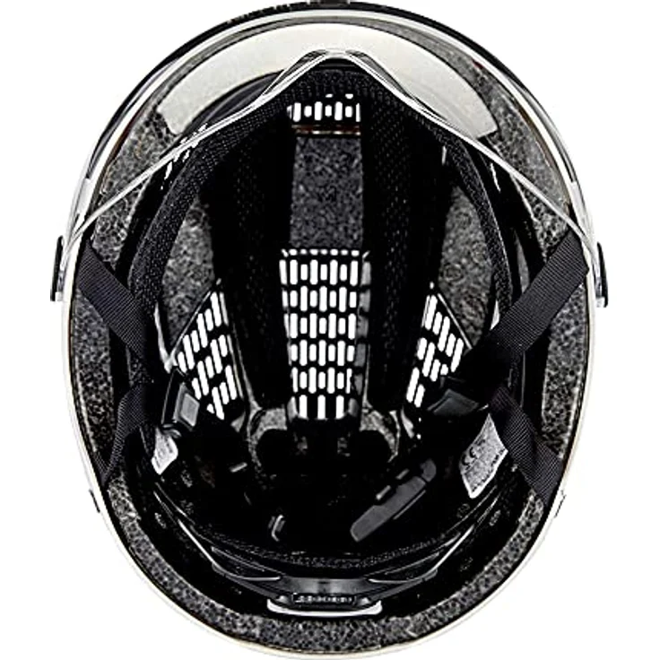ABUS Stadthelm Hyban 2.0 ACE - Fahrradhelm mit Visier, Licht und ABS-Hartschale - für Damen und Herren - Weiß, Größe M​ – Bild 5