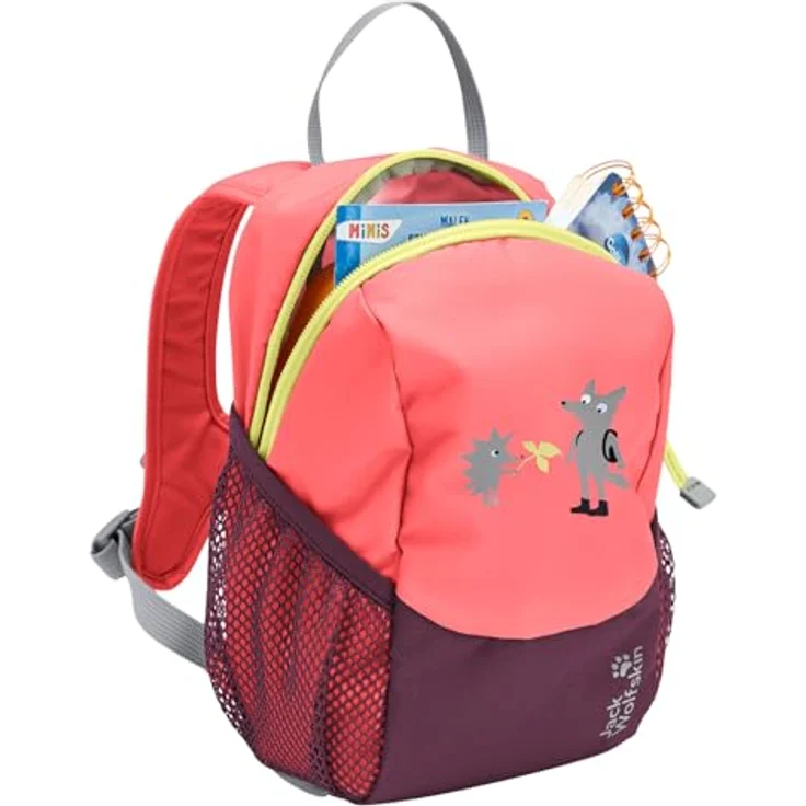 Jack Wolfskin Sprout Kinderrucksack, 20 cm x 15.5 cm x 25.5 cm, 100% Polyester, rosa (Sunset Coral) – Bild 6