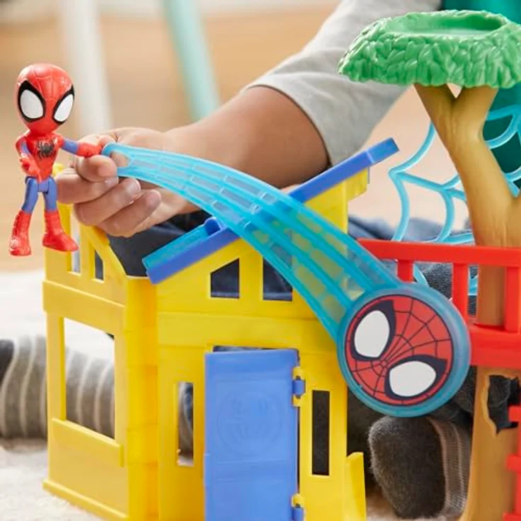 HASBRO Marvel Spidey und Seine Super-Freunde Spideys Spielplatz Spielset, 29 cm hoch mit Spidey Action-Figur und interaktiven Spielbereichen – Bild 4