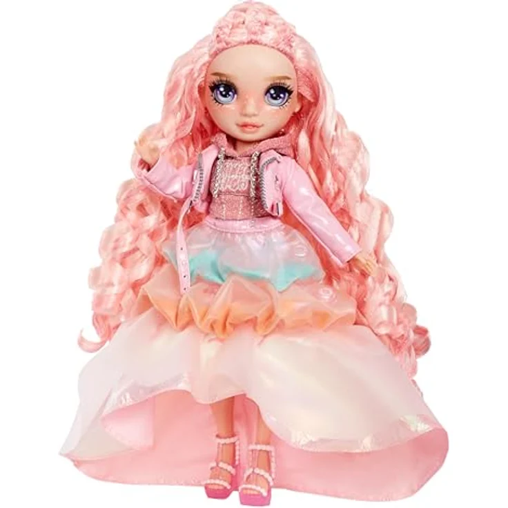 Rainbow High Anziehpuppe Winter Wonderland Doll - Bella (Pink) mit formbarem Schnee und Schneemann Bastelset – Bild 3