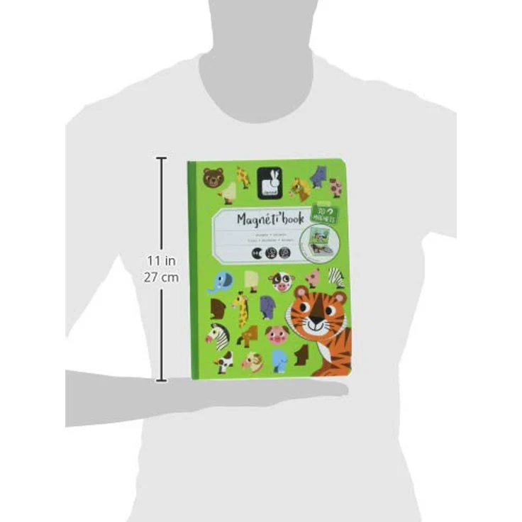 Janod Lernspielzeug Magnetbuch - Tiere, kreatives Magnetspielset mit 30 bunten Tier-Magneten und Aufbewahrungsbox, für Kinder von 3-8 Jahren – Bild 3