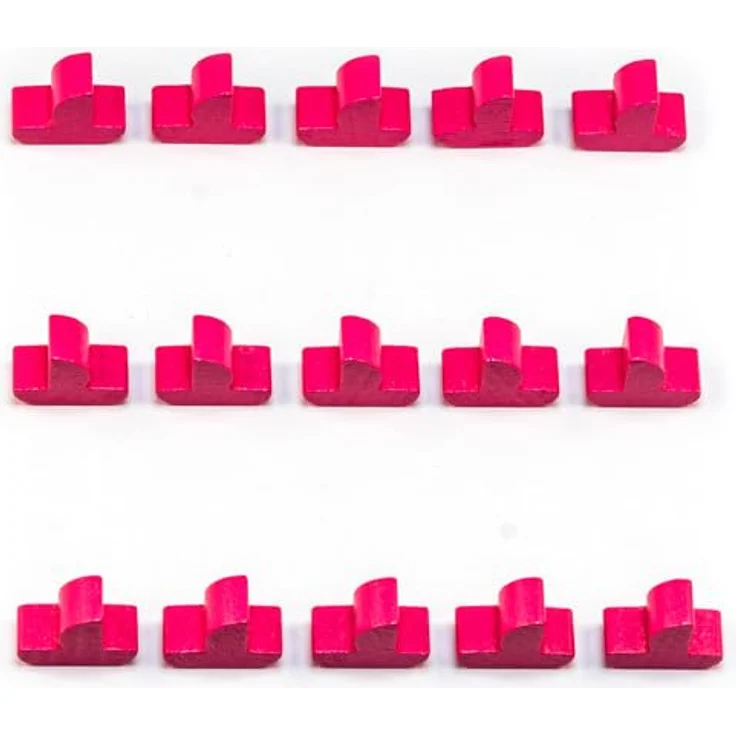 Waldfelsen® Hozfiguren: 15 Schiffe für Die Siedler, handgefertigt aus Massivholz, pink – Bild 1