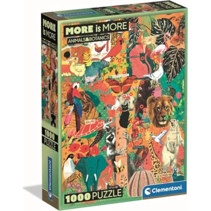 Clementoni Puzzle More Is More - Animal & Botanics, 1000 Teile 2D Puzzle mit lebendigen Tier- und Pflanzenmotiven – Bild 1