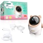 Neno Babyphone WIFI Ami, Baby Monitor mit Kamera, 5 m Reichweite, Nachtsicht, weiß-aprikose